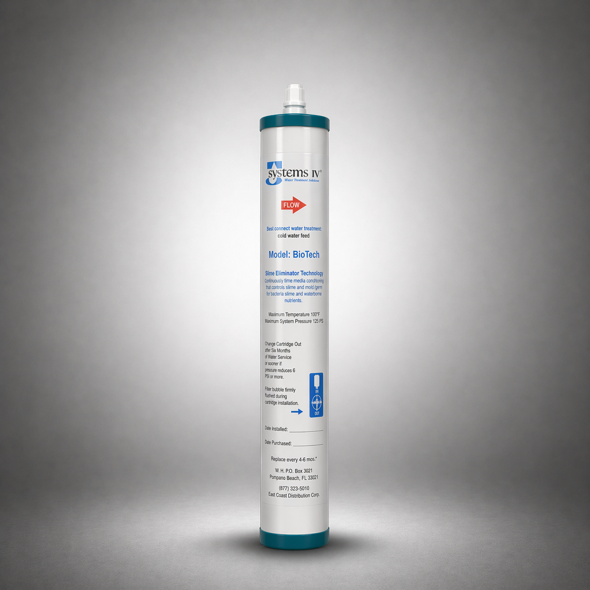 Systems IV BTI-R, BT1, 1081-1021, BioTech Replacement Cartridge, Chlorine Feeder