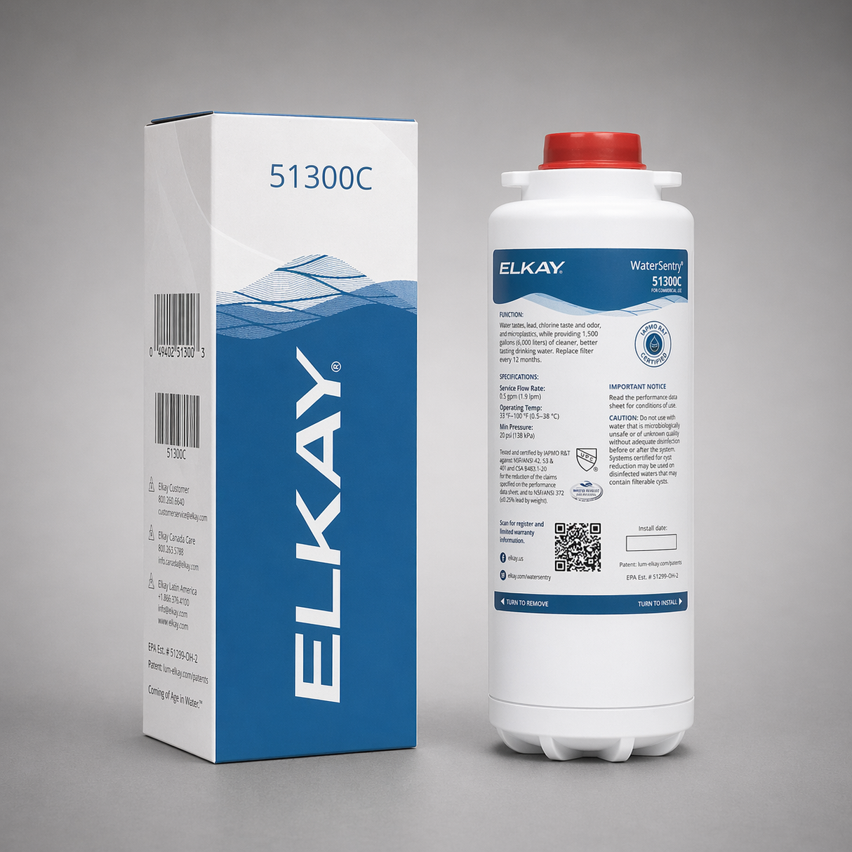 Elkay 51300C, Water Sentry VII Replacement Filter Cartridge