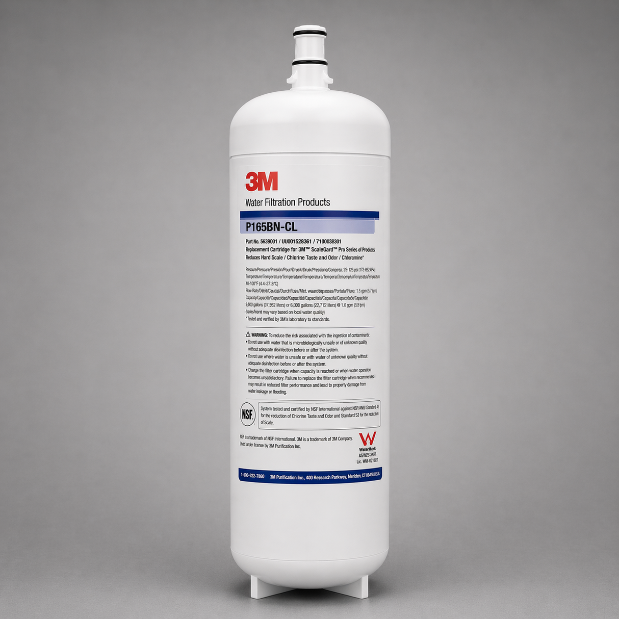 3M P165BN-CL, 56309-01, Water Filter Cartridge, Water Treatment, Softening, Hard Scale, Chloramine