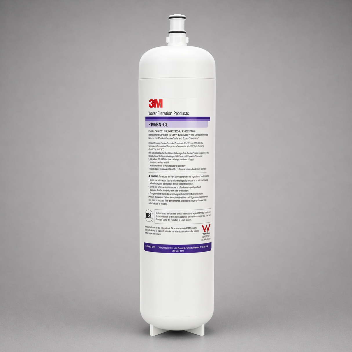 3M P195BN-CL, 56310-01, Water Filter Cartridge, Water Treatment, Softening, Hard Scale, Chloramine Reduction