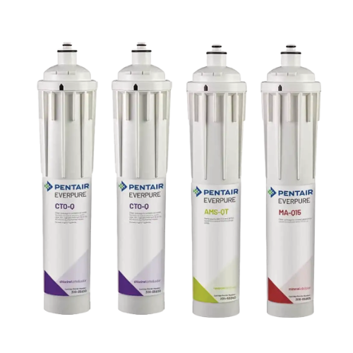 OptiPure / Everpure BWS350 RO Replacement Cartridge Kit, (2) CTO-Q, (1) AMS-QT, (1) MAQ-15