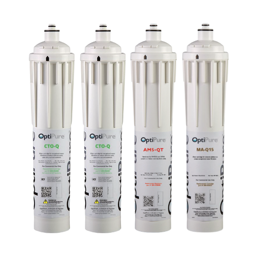 OptiPure / Everpure BWS350 RO Replacement Cartridge Kit, (2) CTO-Q, (1) AMS-QT, (1) MAQ-15