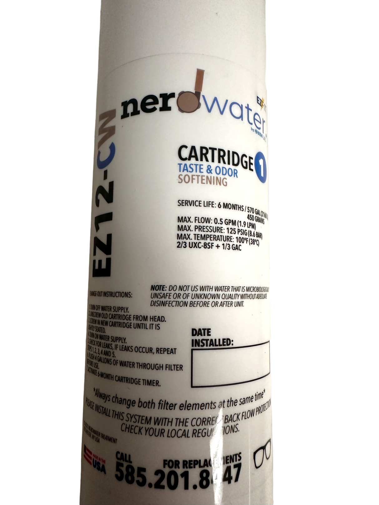 nerdwater EZ12-2RK, EM2RK, 252-60102, Water Softening for Espresso, EM2+ Replacement Kit, also for nerdwater espressoNerd two