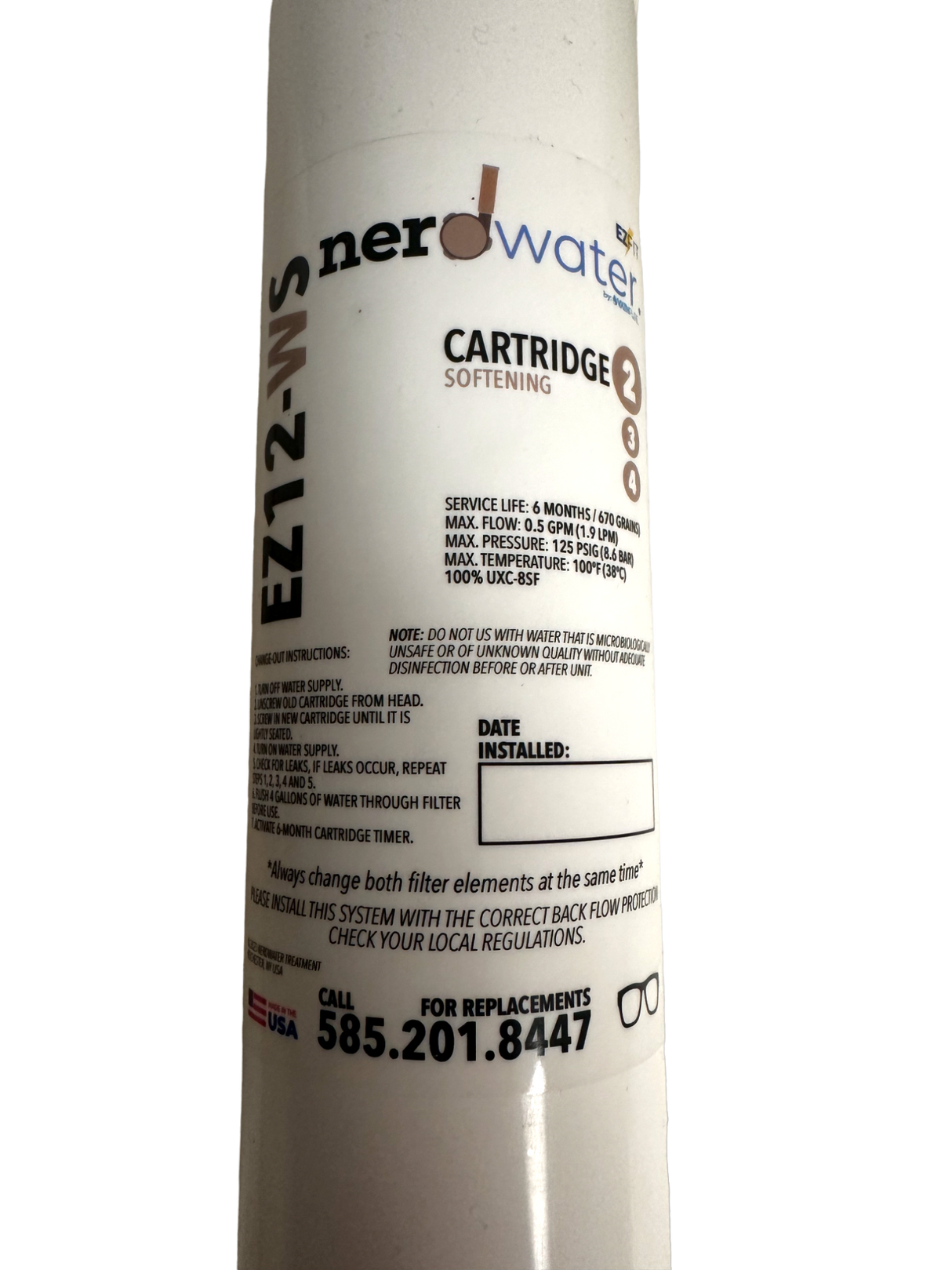 nerdwater EZ12-2RK, EM2RK, 252-60102, Water Softening for Espresso, EM2+ Replacement Kit, also for nerdwater espressoNerd two