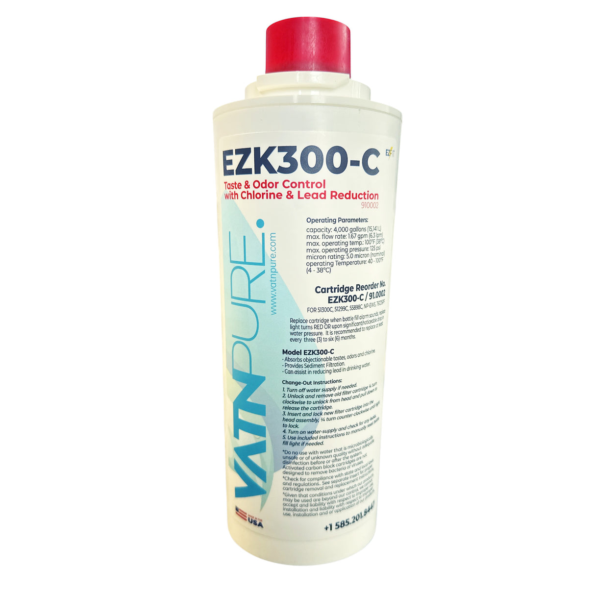 VatnPure EZK300-C, 51300C, 51299C, 55898C, VPR91.0002, Replacement Filter Cartridge