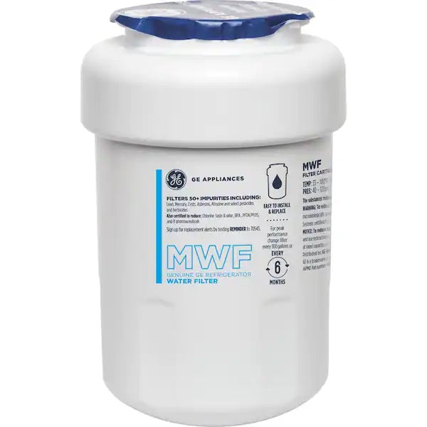 GE® MWF, Replacement Refrigerator Water Filter, 0.5 micron, 0.5GPM, PL100S, PL100, SP-GSMW, 9991, RWF1060