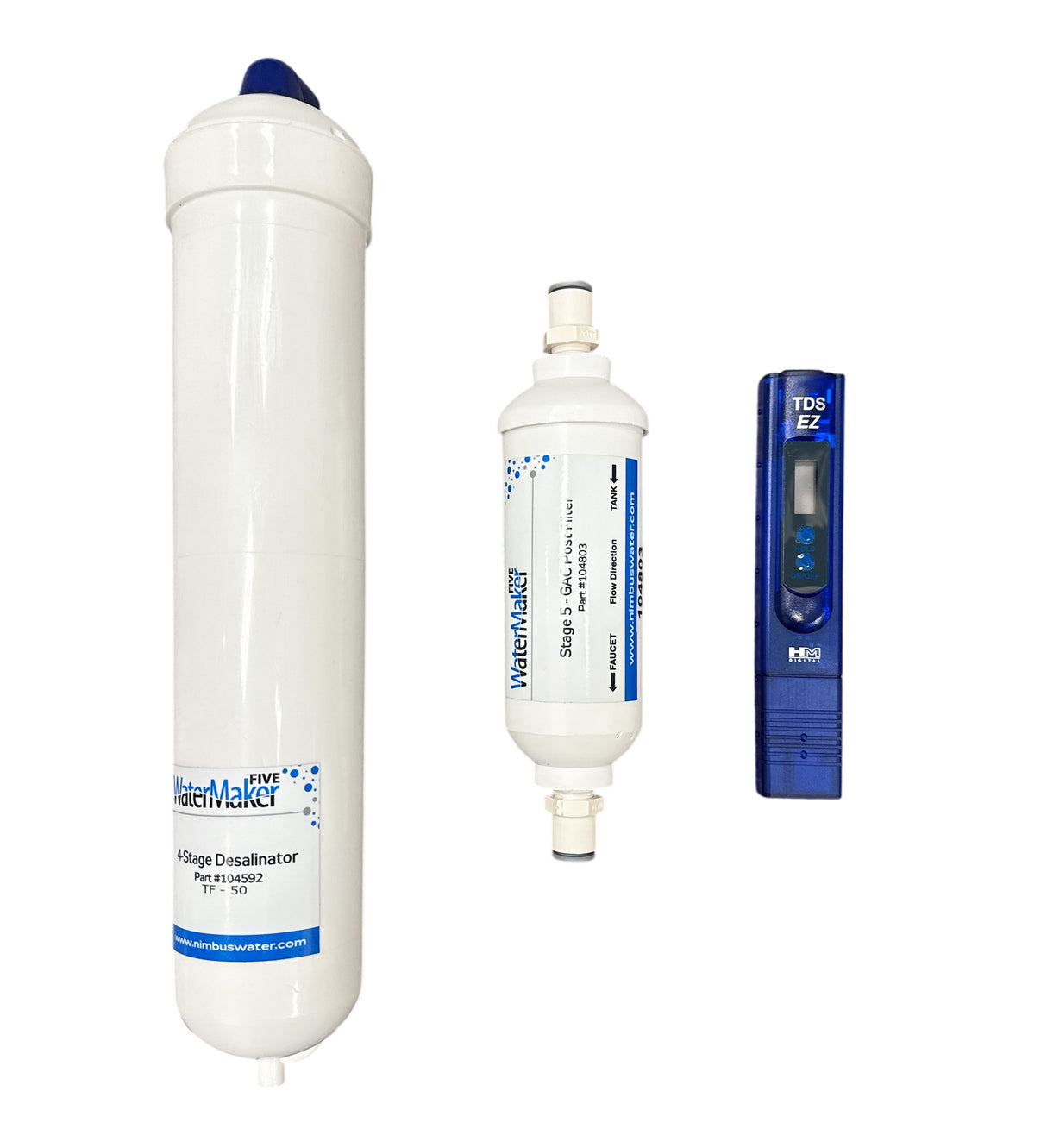 Nimbus WaterMaker Five Replacement Kit with TDS Meter, WM5-50-WNF, 104233, 104592, 104803