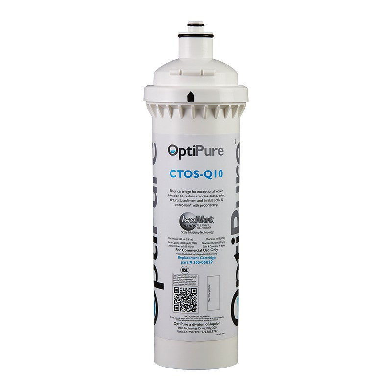 OptiPure CTOS-Q10, 300-05829, 10 inch Qwik-Twist Carbon Water Filter, IsoNet® Scale Inhibitor