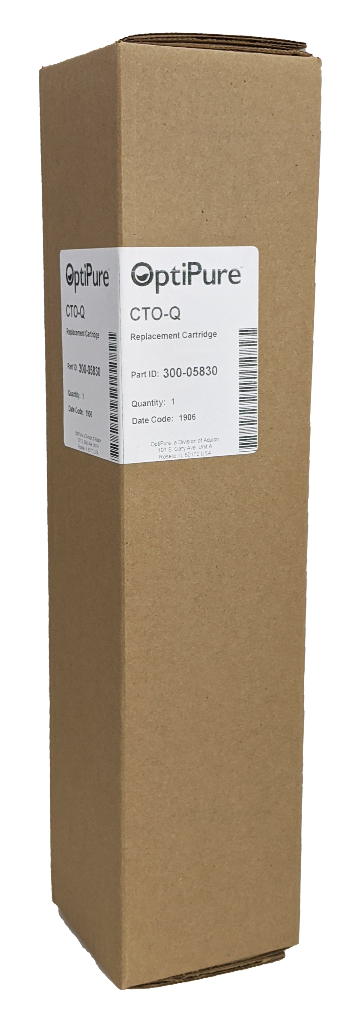 OptiPure CTO-Q, 300-05830, 15 inch Qwik-Twist Carbon Replacement Cartridge