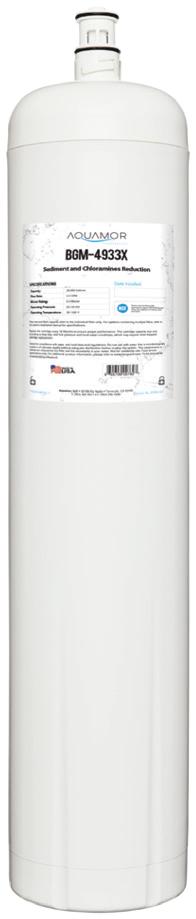 BGM-4933X / HF95-CL, 105266, 5627302, 5637311, Water Filter Cartridge, Carbon Water Filter, Chloramine Reduction - for Rational R95-CL