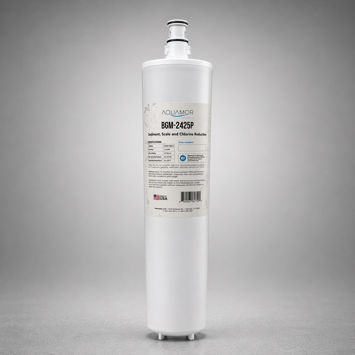 BGM-2425P / HF45-S, 105259, 56133-09, 5613309, Water Filter Cartridge, Carbon Water Filter, and Scale Reduction