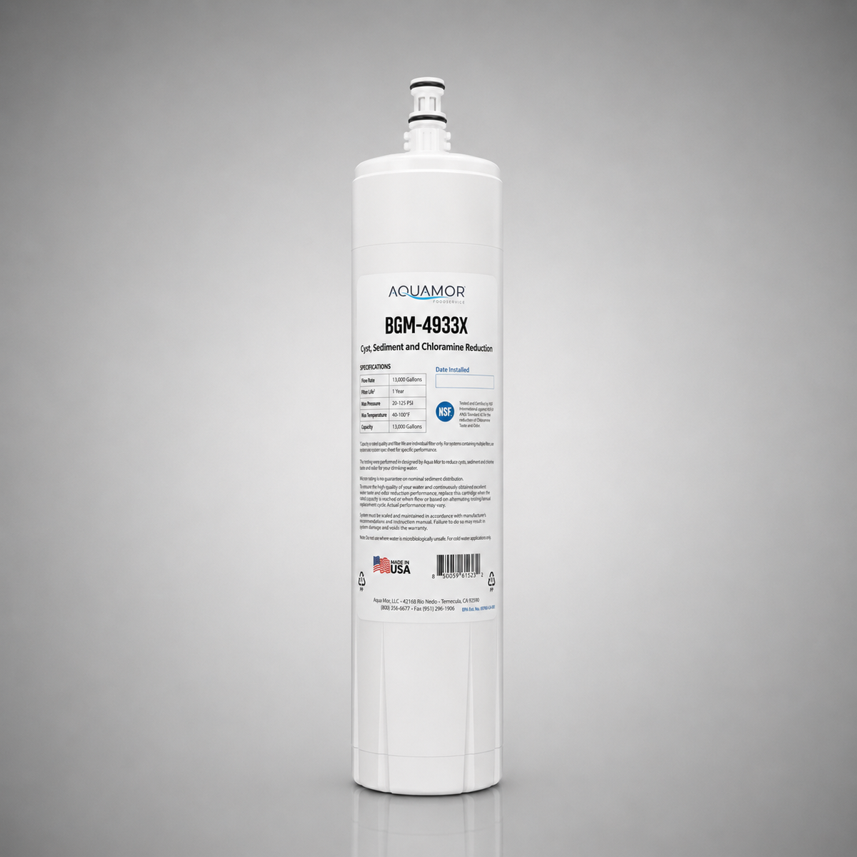 BGM-4933X / HF95-CL, 105266, 5627302, 5637311, Water Filter Cartridge, Carbon Water Filter, Chloramine Reduction - for Rational R95-CL