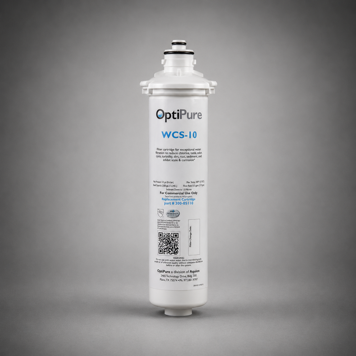 OptiPure WCS-10, 300-05110CS, 10 inch Coffee Brewer Water Filter, Qwik-Twist, Use EZCS-10