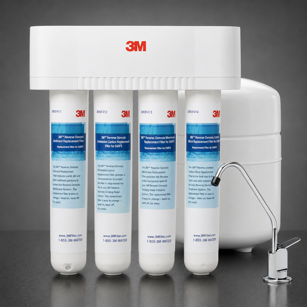 3M Aqua-Pure 3MRO401 Reverse Osmosis Drinking Water System, 3MRO401-01A, Fluoride and Lead Removal