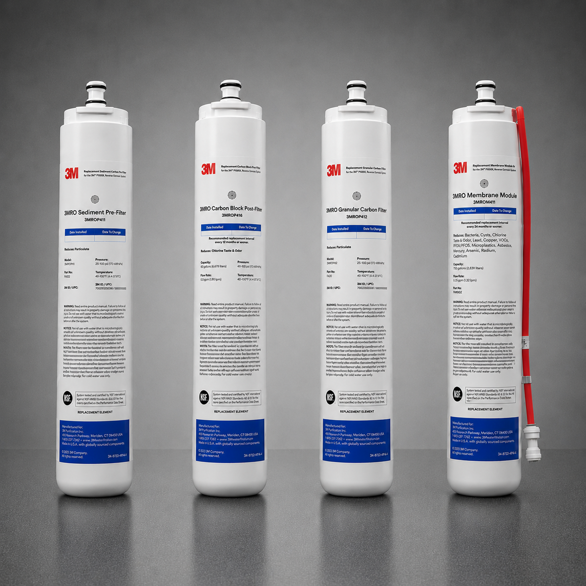 3M Aqua-Pure 3MRO401 Reverse Osmosis DWS Cartridge Kit, Cartpak, 3MRO401-01A, Fluoride and Lead Removal