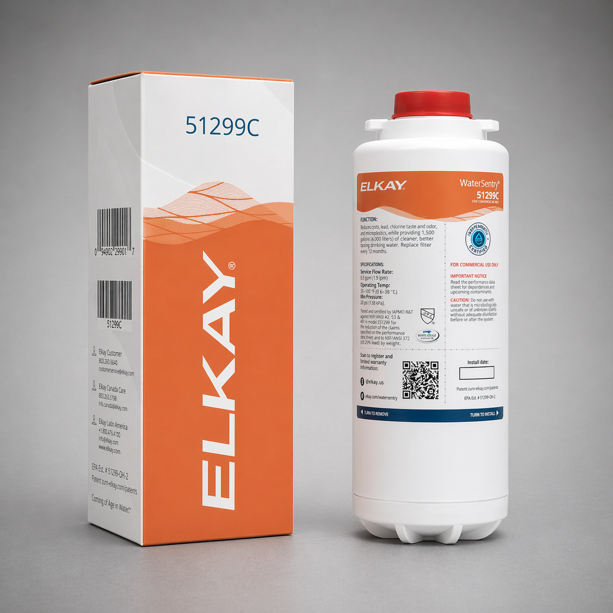 Elkay 51299C, Water Sentry VII Replacement Filter Cartridge