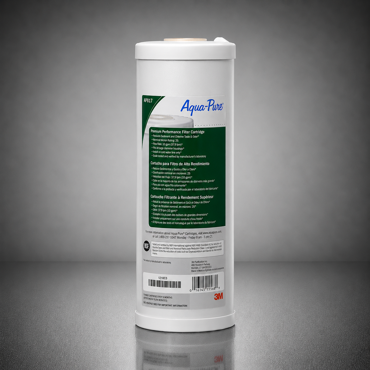 3M Aqua-Pure AP817, 56027-19, 10 in BB Grooved Pre-Fliter, 25 micron
