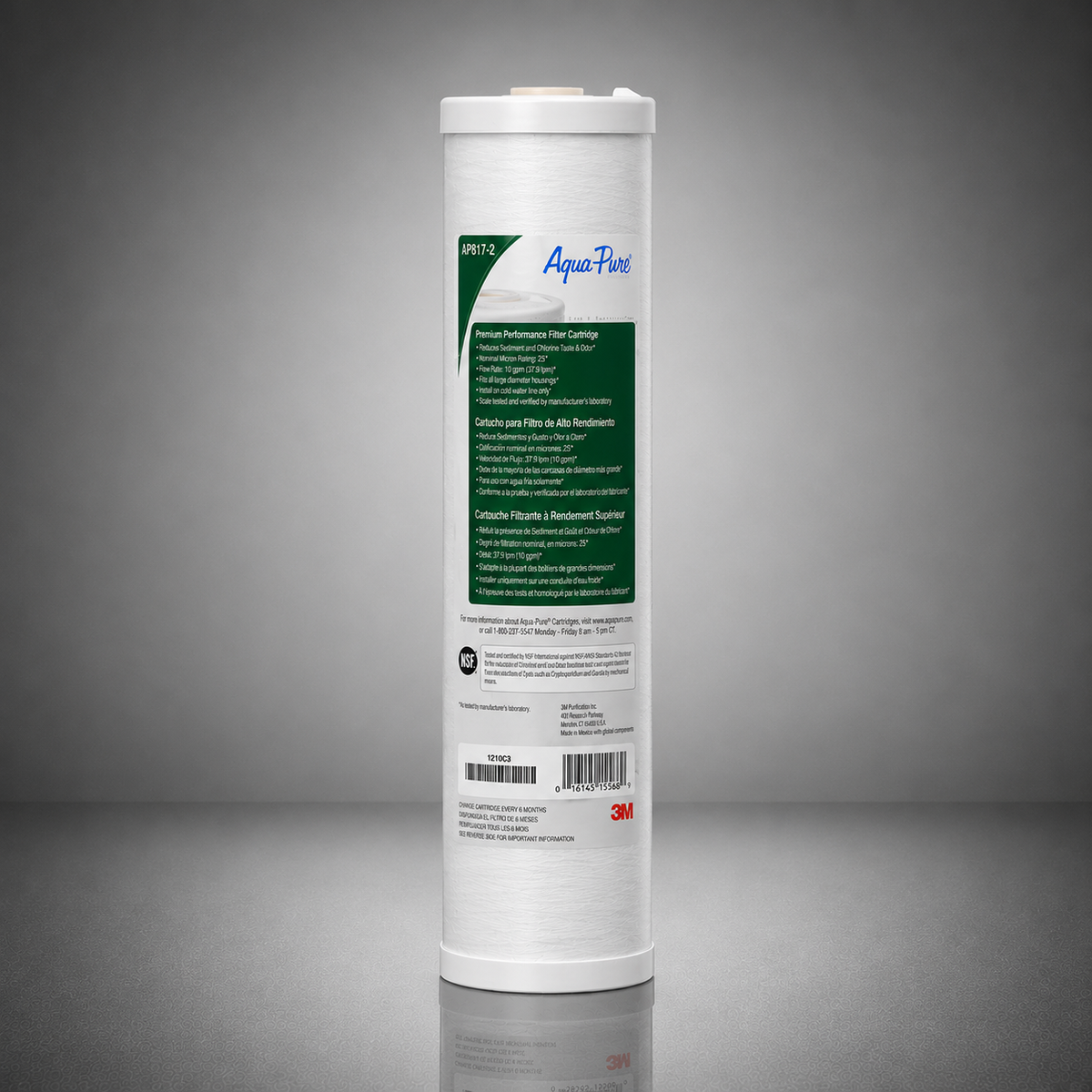3M Aqua-Pure AP817-2, 56027-21, 56027-07, 20 in BB Radial Flow Carbon Filter, 25 micron