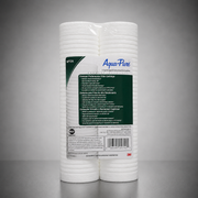 3M Aqua-Pure™ AP124 2-Pack, Grooved Pre-Filter Cartridge, 56206-01, 10 inch Prefilter, 50 micron