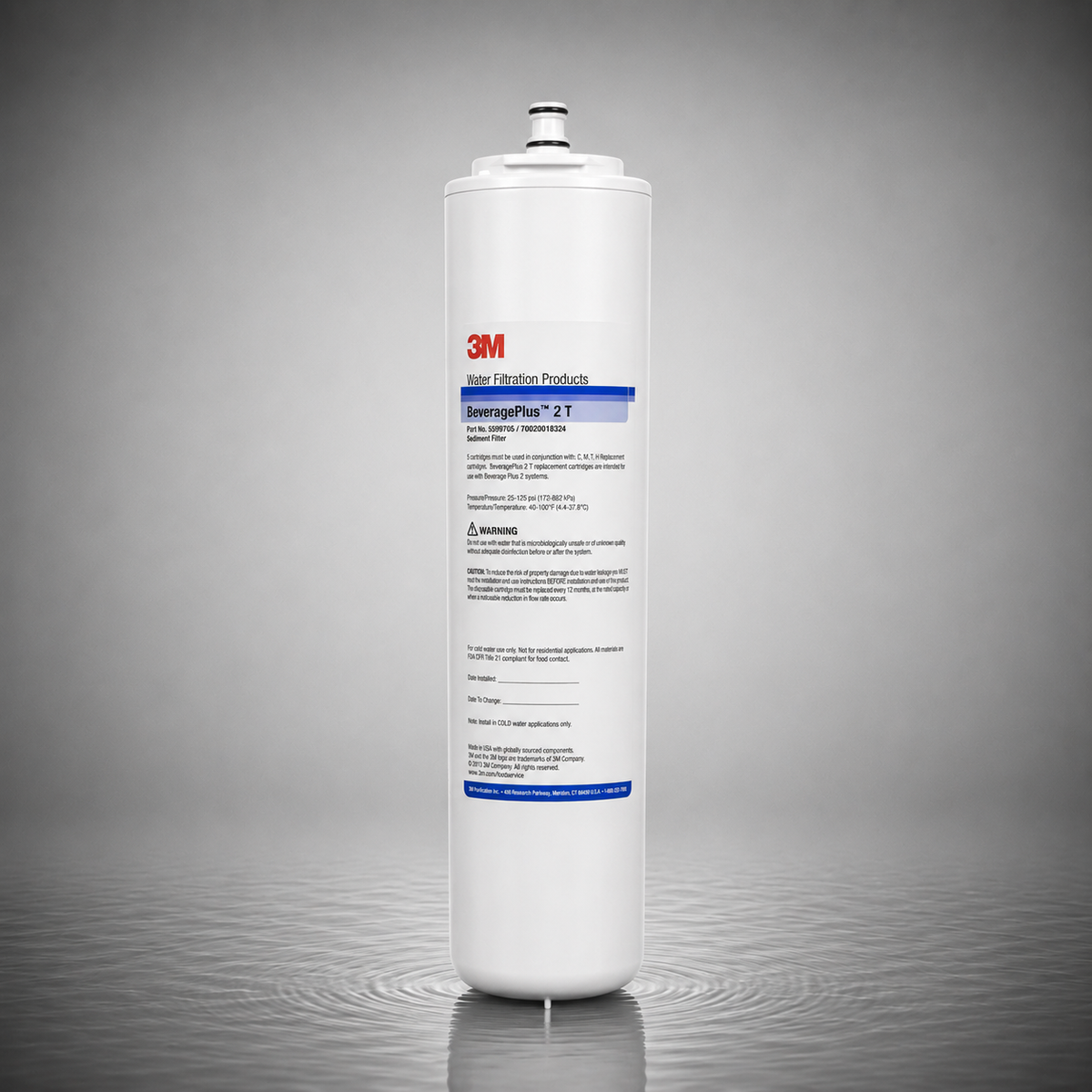 3M Aqua-Pure® Beverage Plus 2 T Cartridge, 56313-06, 55998-05, CTG-T, for Cuno BEV150, TDS Adjustment, Mineral Addition