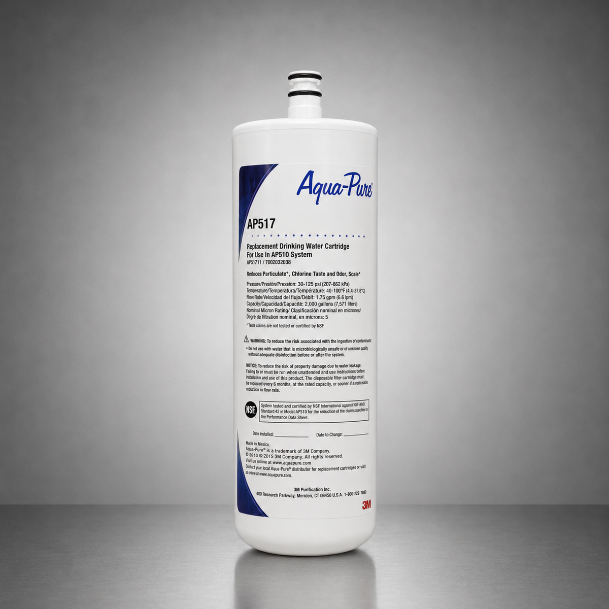 3M Aqua-Pure® AP517 Replacement Cartridge, AP51711, 5 micron, Water Filter Cartridge