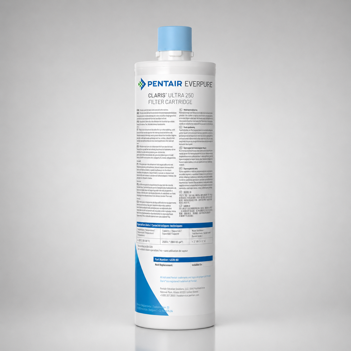 Pentair Everpure® Claris Ultra 2000-S, EV4339-80, Carbon Water Filter, Softening Resin, Ion Exchange