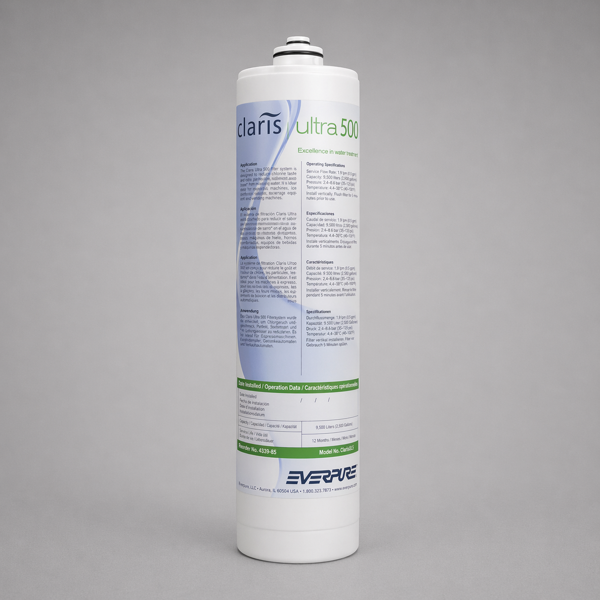 Everpure Claris Ultra 500, EV4339-81, Carbon Water Filter, Resin, Ion Exchange, Claris Ultra 500-M