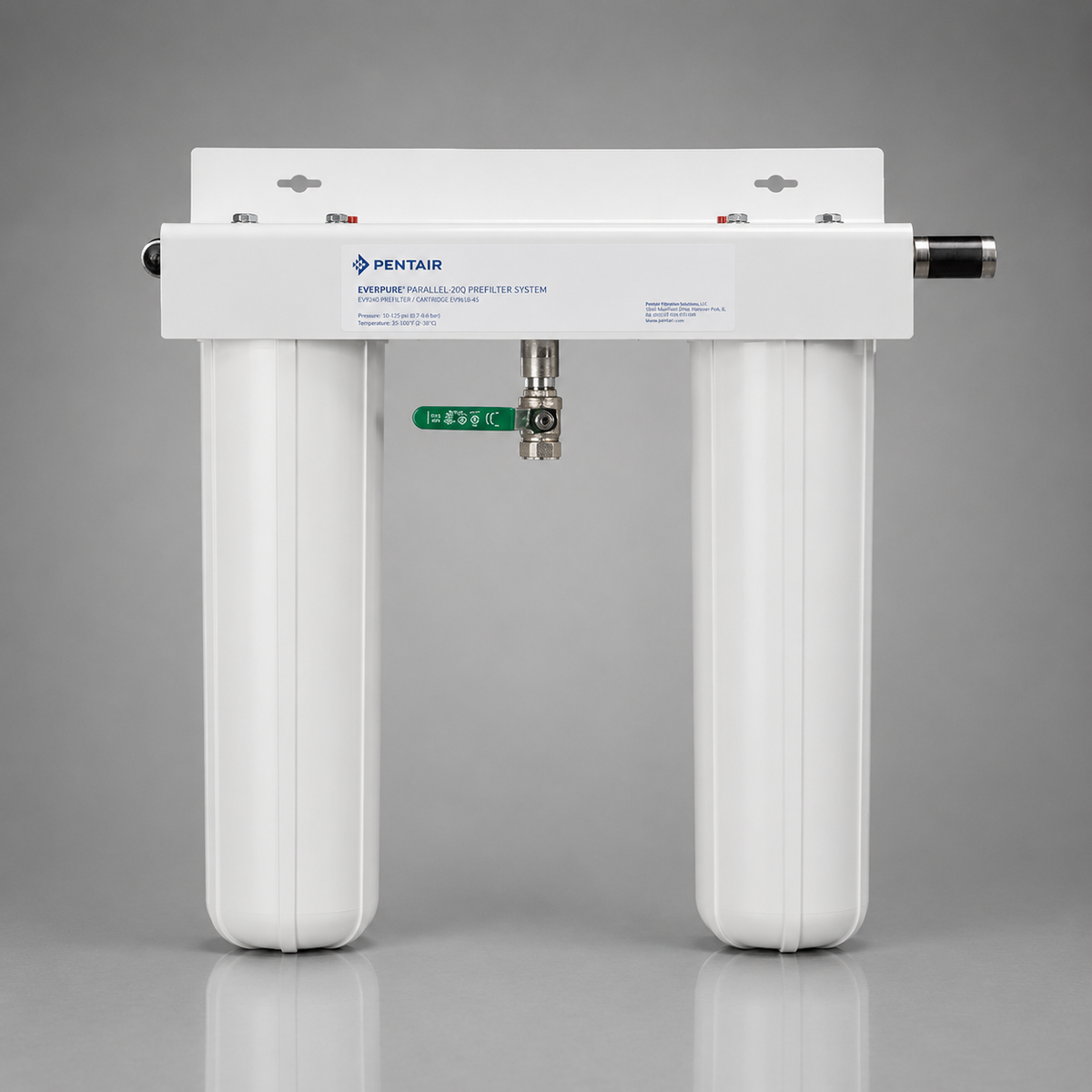 Pentair Everpure® Parallel 202 Prefilter Kit/System, Jumbo, Big Blue, 4.5in x 20in, EV9100-24