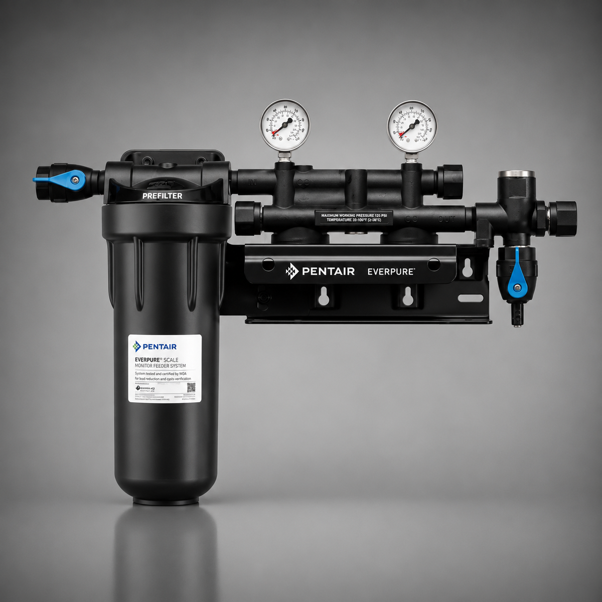 Pentair Everpure® Coldrink/Insurice Twin Manifold w/10 in Prefilter, EV9293-02