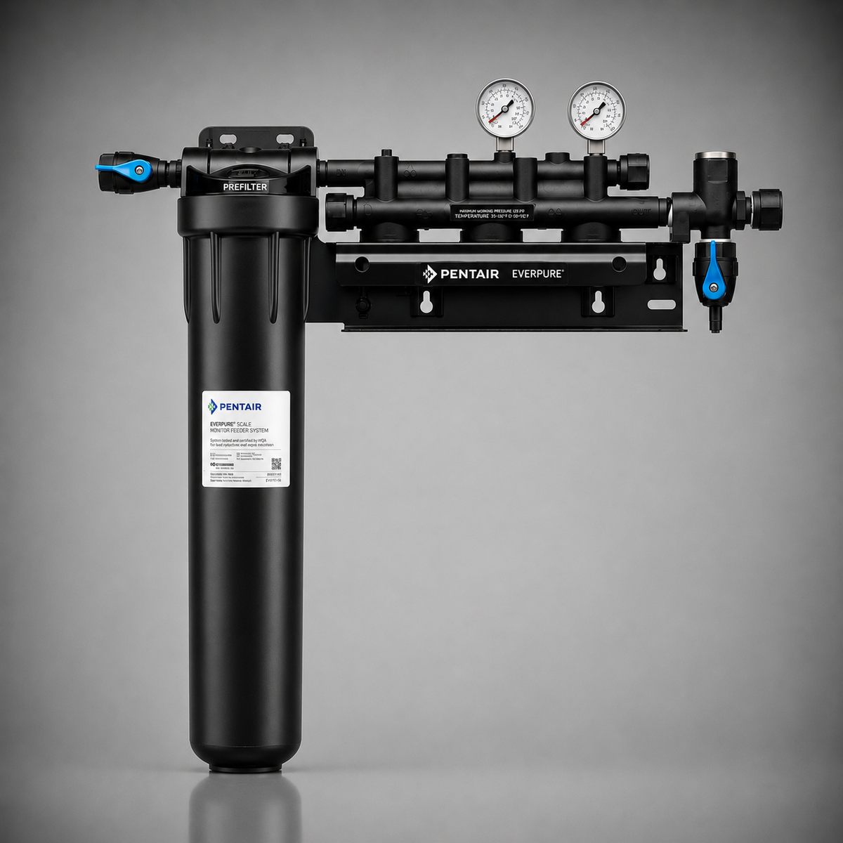 Pentair Everpure® Coldrink/Insurice Triple Manifold w/20 in Prefilter, EV9293-23