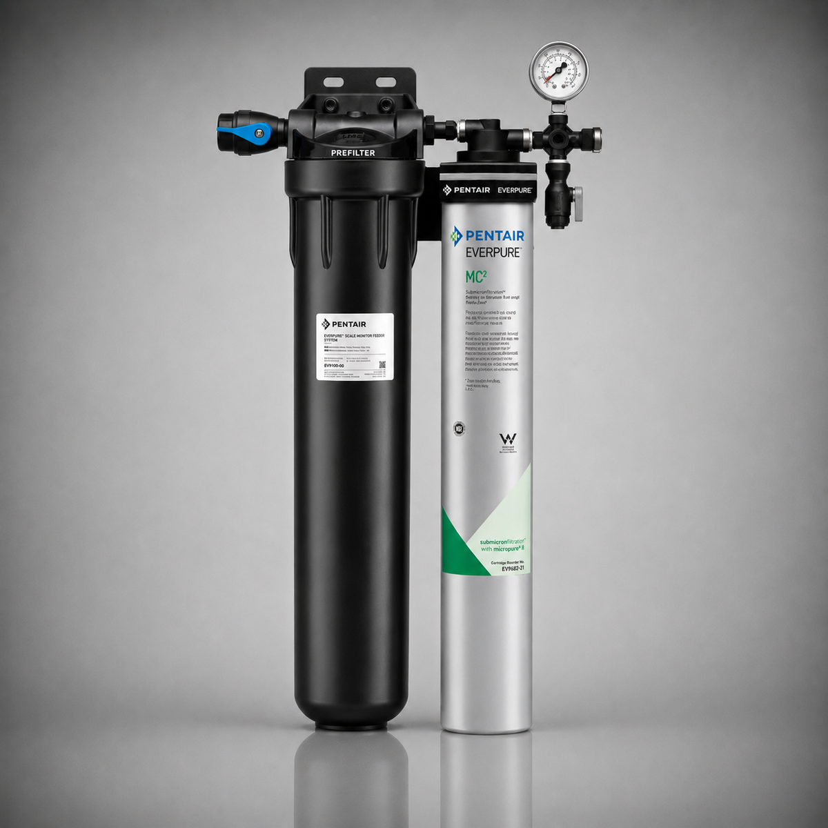 Pentair Everpure® Coldrink Single 1-MC(2) System w/20 in Prefilter, EV9328-01, EV9612-56