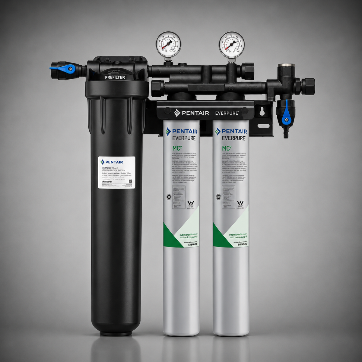 Pentair Everpure® Coldrink Twin 2-MC(2) System w/20 in Prefilter, EV9328-02, EV9612-56 (Copy)