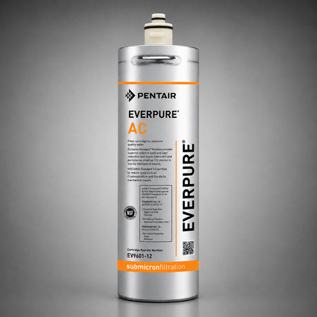 Pentair Everpure® AC Cartridge, EV9601-12, 0.5 Micron, Carbon Block