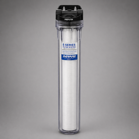 Everpure E-20 Clear Pre-Filter Kit, EV9795-90, CLEAR HOUSING, 20 inch Sediment Prefilter System, EC210