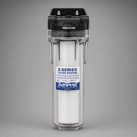 Everpure E-10 Clear Pre-Filter Kit, EV9795-80, CLEAR HOUSING, 10 inch Sediment Prefilter System, EC110