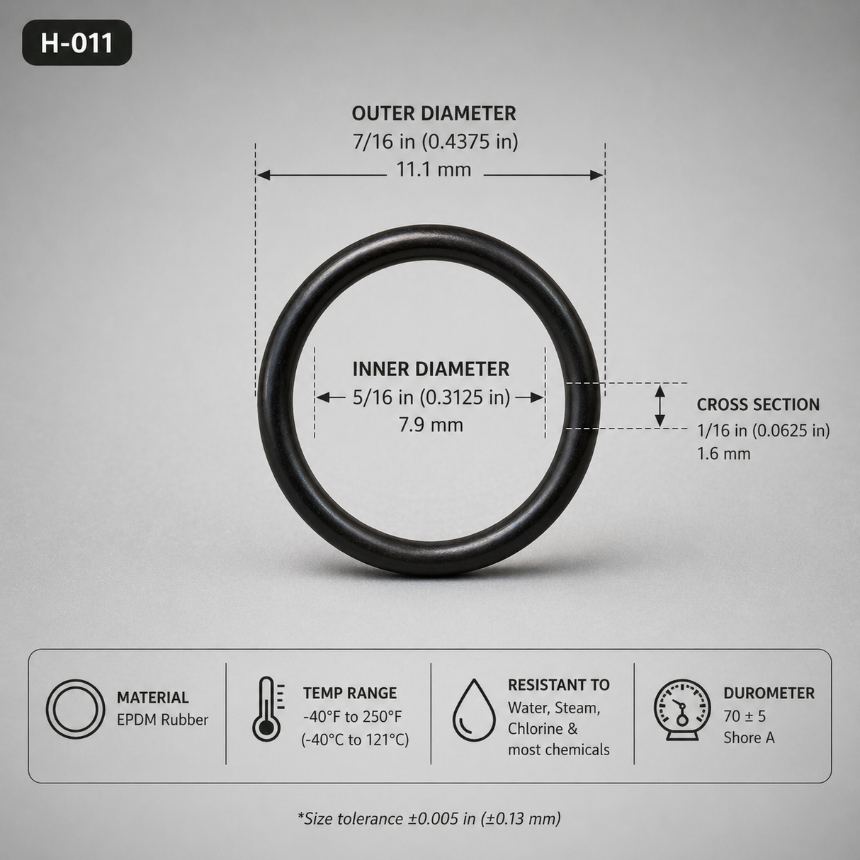 EM O-RING #1, H-011, 600-99036, EspressoMate O-RING #1
