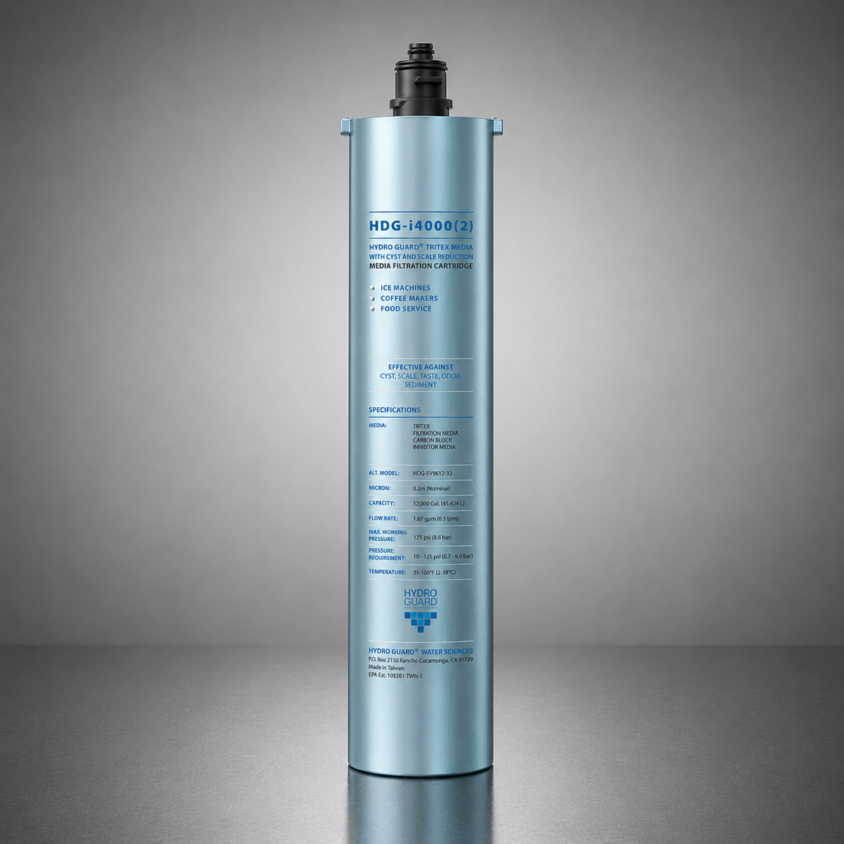 Hydro Guard™ HDG-I4000(2), HDG-EV9612-32, Water Filter Cartridge, Ice