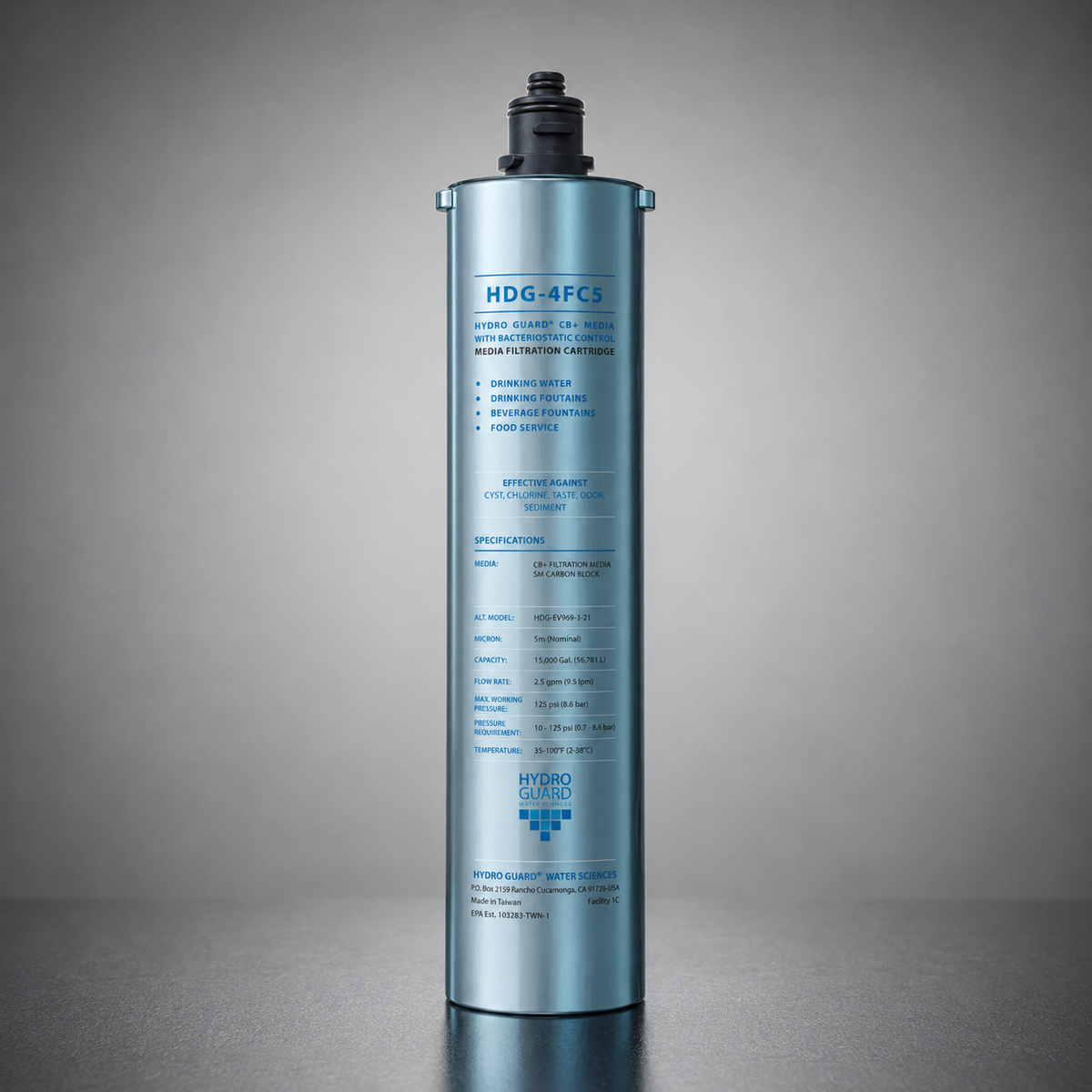 Hydro Guard™ HDG-4CB5, HDG-EV9617-16, Water Filter Cartridge, Carbon Block