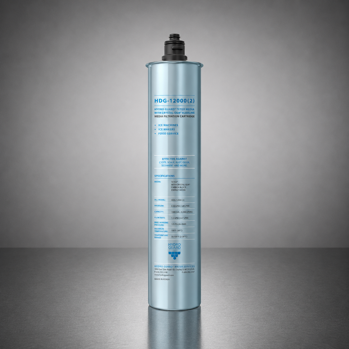 Hydro Guard HDG-i2000(2), HDG-EV9612-22, BGE-3200S, Water Filter Cartridge, Ice