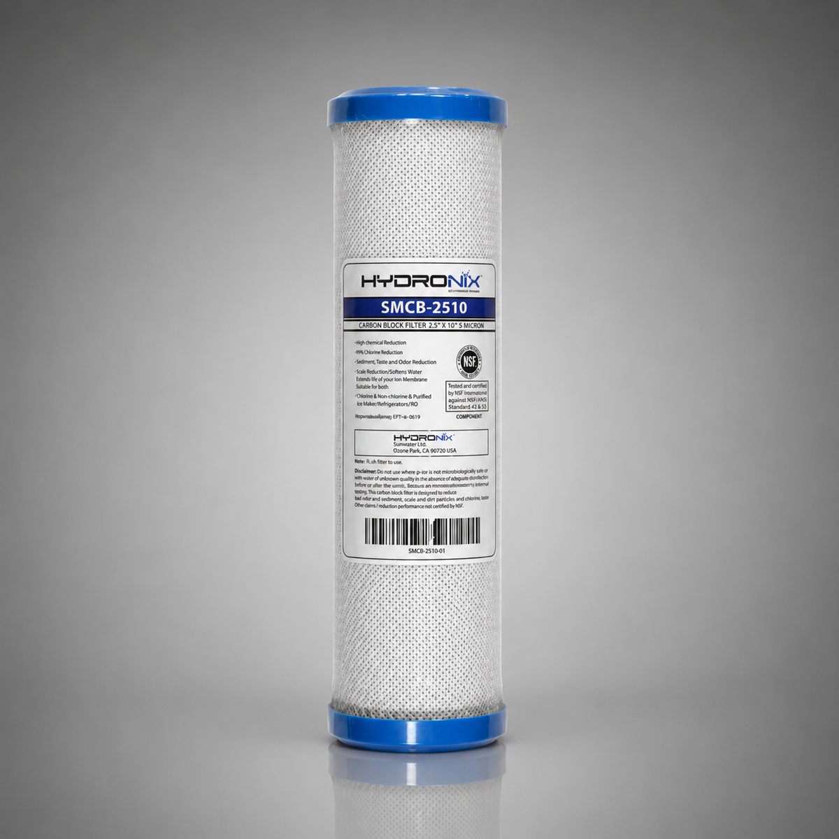 Hydronix™ SMCB-2510, 10 in 0.5 Micron Carbon Block, W.5CB, CB-.5M10