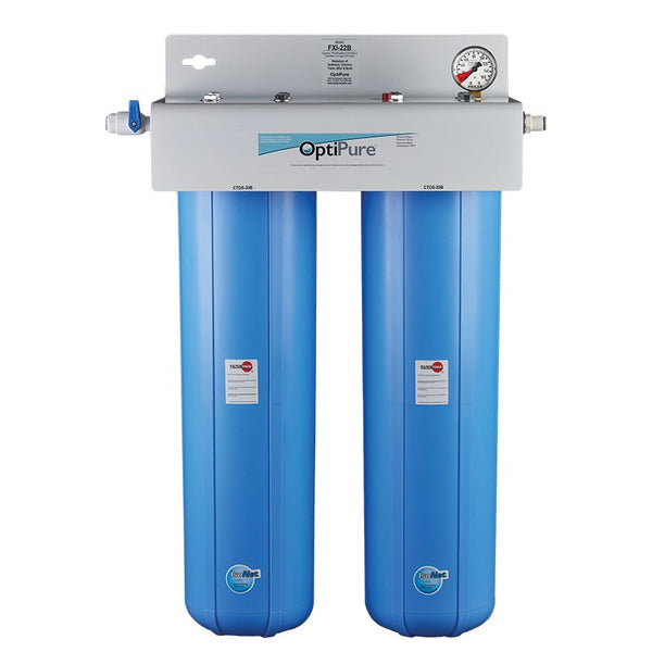 OptiPure FXI-22B, 160-50129, Dual 20 inch Big Blue Carbon Water Filter System, IsoNet® Scale Inhibitor