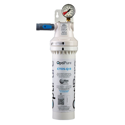 OptiPure QTI10-1, 160-52011, Single 10 inch Qwik-Twist Carbon Water Filer, IsoNet® Scale Inhibitor