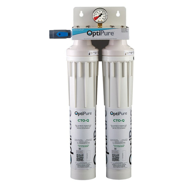 OptiPure QT-2, 160-52020, Dual 15" Qwik-Twist Carbon Water Filter System