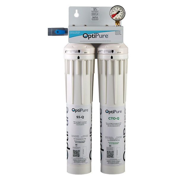 OptiPure QT-1+, 160-52051, Dual 15 inch Qwik-Twist Carbon Water Filter System