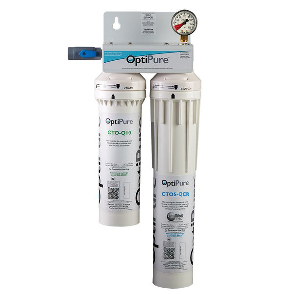 OptiPure QTI1+CR, 170-52081, Dual Qwik-Twist Water Treatment, Carbon, IsoNet® Scale Inhibitor, Cholramine Reduction System