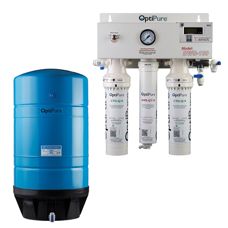 OptiPure BWS100/16, 164-00116, 100GPD Blended Water Reverse Osmosis, 16GAL Tank