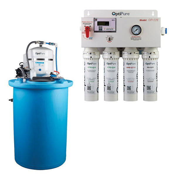 OptiPure OP175/50, 164-00225, 175+GPD Reverse Osmosis System, Mineral Addition, 50GAL Tank