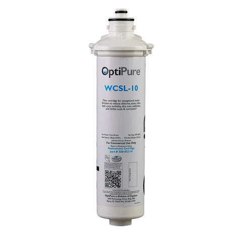 OptiPure WCSL-10, 300-05114CS, 10 inch Coffee Brewer Water Filter, Qwik-Twist, Lead
