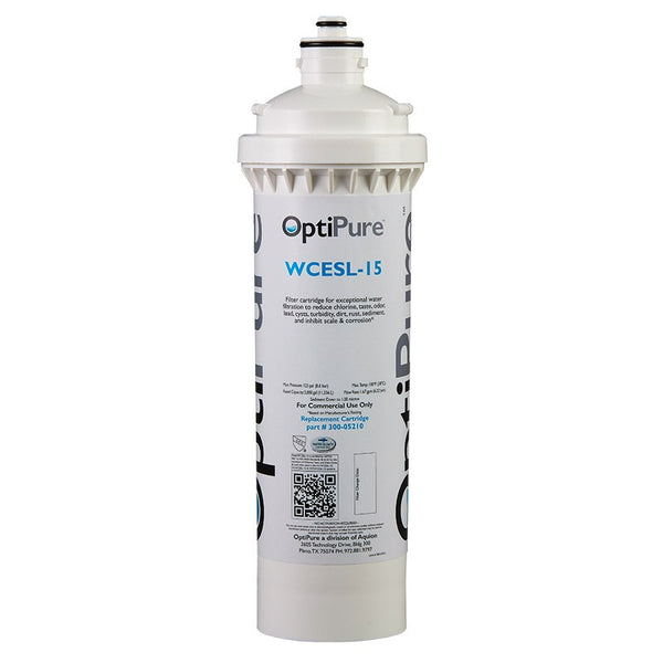 OptiPure WCESL-15, 300-05210CS, 15 inch Coffee Brewer Water Filter, Qwik-Twist, Lead