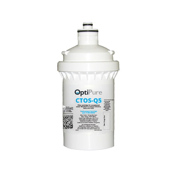 OptiPure CTOS-Q5, 300-05804, 5 inch Qwik-Twist Carbon Water Filter, IsoNet® Scale Inhibitor